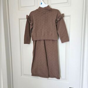 GAP Brown Knit Sweater and Pants Set Size 3